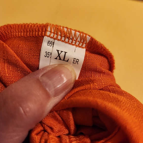 X large (fits more like a large) orange wide leg jumpsuit - Picture 4 of 5